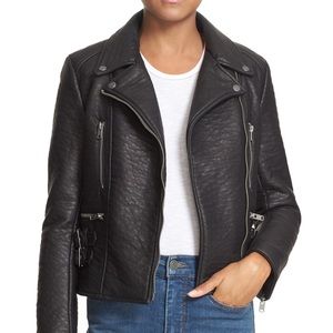 Free people “Soho” faux leather motto jacket